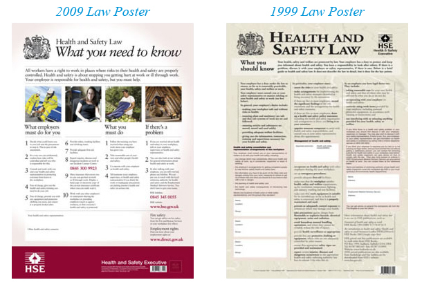 Health and Safety 2009 and 1999 Law Posters